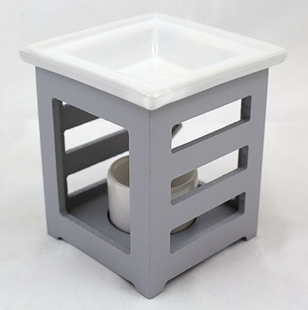 Ceramic and Wood Burner- 26-14 Gray