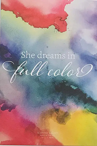 Spring-Summer Collection - SHE DREAMS IN FULL COLOR  - Large Scented Sachet Envelope (6 Pack)